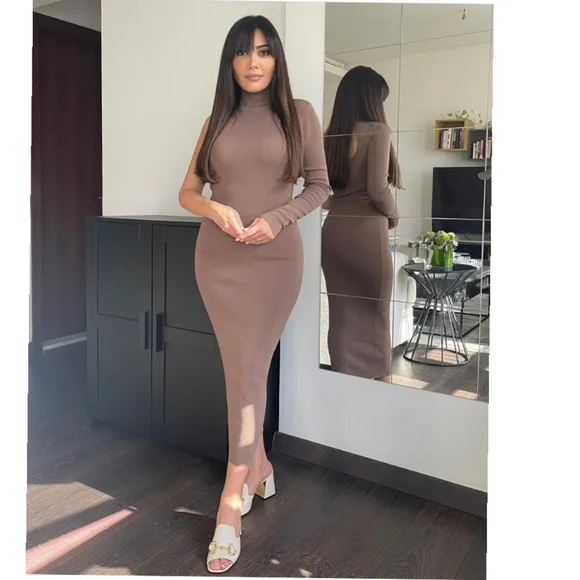 Zara | Dresses | Zara Asymmetric Knit Dress